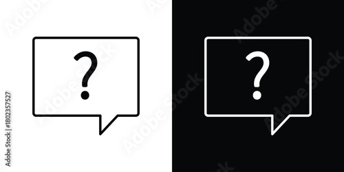 Help icon. Editable stroke. thin line outline concept vector.