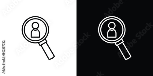 Hiring icon. Editable stroke. thin line outline concept vector.
