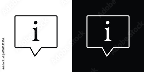 Info icon. Editable stroke. thin line outline concept vector.