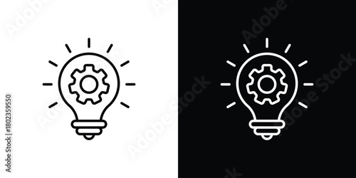 Innovation icon. Editable stroke. thin line outline concept vector.