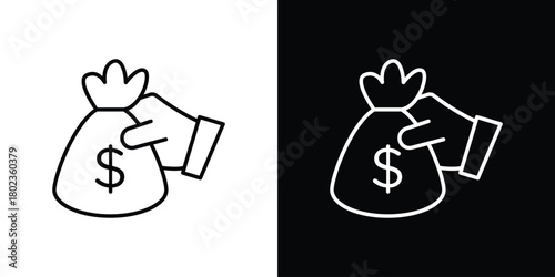 Investment icon. Editable stroke. thin line outline concept vector.