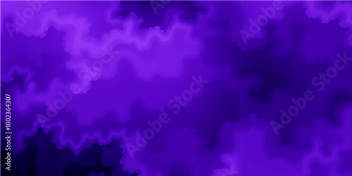 Abstract watercolor art features a colorful sky and light blue texture with clouds and a purple smoke design