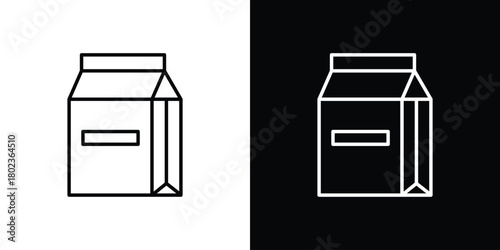Milk carton icon. Editable stroke. thin line outline concept vector.
