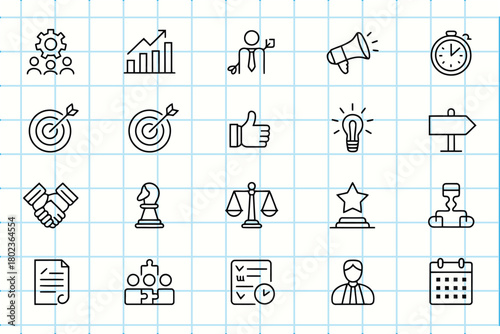 Business icons set