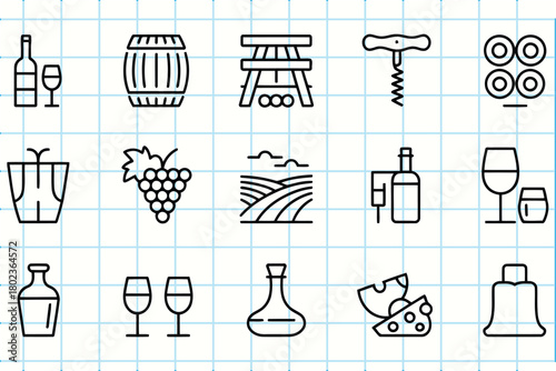 Wine icons
