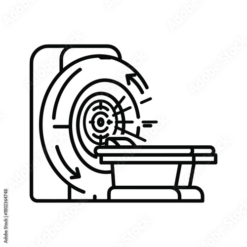 Magnetic resonance imaging machine scan medical technology icon