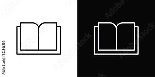 open book icon. Editable stroke. thin line outline concept vector.