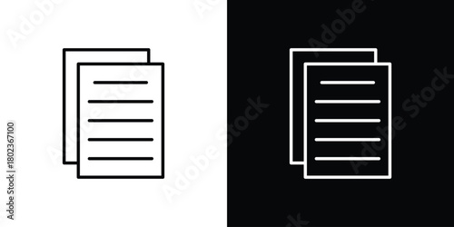 papers icon. Editable stroke. thin line outline concept vector.
