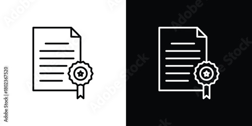 Patented icon. Editable stroke. thin line outline concept vector.