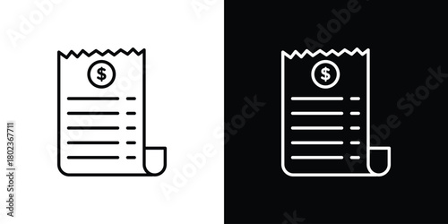 Payroll icon. Editable stroke. thin line outline concept vector.