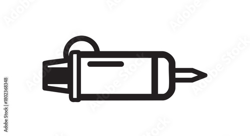 Black silhouette of a stun grenade
