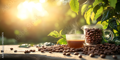 Sunlit Pour-Over Coffee Setup by Bright Kitchen Window