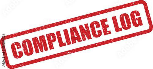 The red rubber stamp indicates a record or log for compliance documentation and tracking purposes