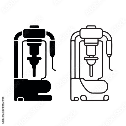 Industrial Packaging Filling Machine Automation Vector Icon
