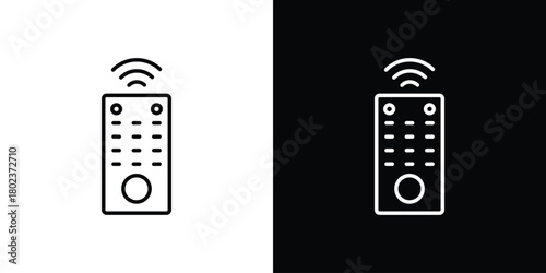 Remote control icon. Editable stroke. thin line outline concept vector.