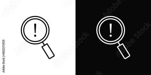 Risk analysis icon. Editable stroke. thin line outline concept vector.