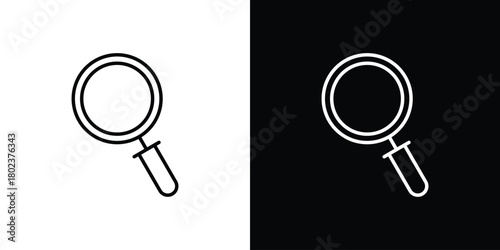 Search icon. Editable stroke. thin line outline concept vector.