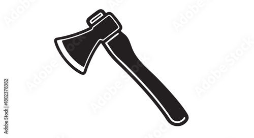 40. Black silhouette of hand axe
