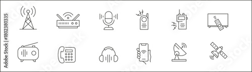 communication line icons representing chat, messaging, calling, and digital interaction.”