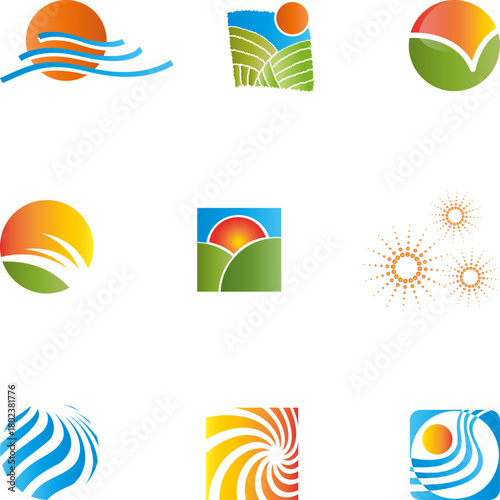Natur Logos Sammlung, Logo collection, Logos für Natur, Wellness und Gärtner

