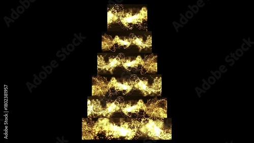 Unique 3D Projection video Mapping Show on an Elegant Six-Tier Wedding Cake for Luxury Weddings, Celebrations, and Special Events