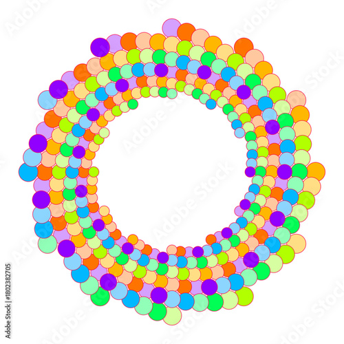 Colorful Dot Ring Cluster – Playful Abstract Circular Pattern