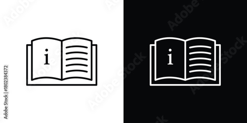 User guide icon. Editable stroke. thin line outline concept vector.