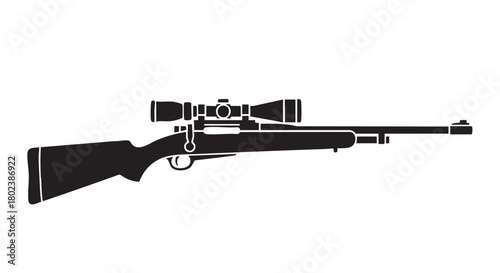 Black vector silhouette of air gun

