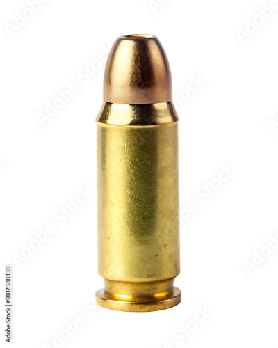 Wallpaper Mural A brass bullet, isolated on a white or transparent background, cut out on PNG, generated AI Torontodigital.ca