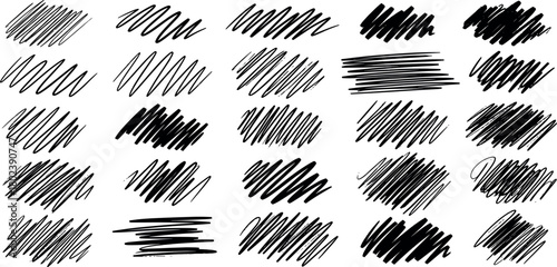 Hand-drawn scribble textures and abstract doodle lines.