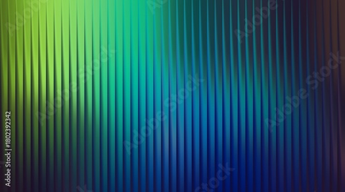 Abstract background with vertical lines and gradient of green and blue colors
