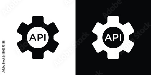 API icon Isolated. icon for logo, graphic design and more.