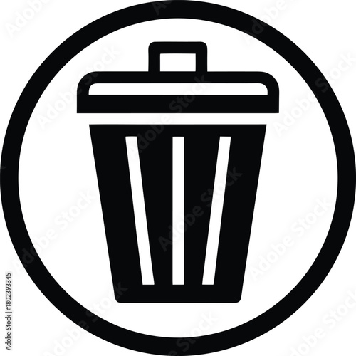 Red trash bin icon for deleting items or files
