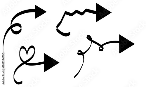 Arrow icon black set png