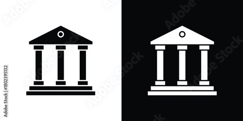 Bank icon Isolated. icon for logo, graphic design and more.