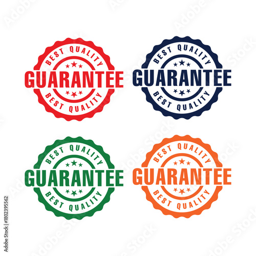 Best quality guarantee rubber stamp seal badge vector