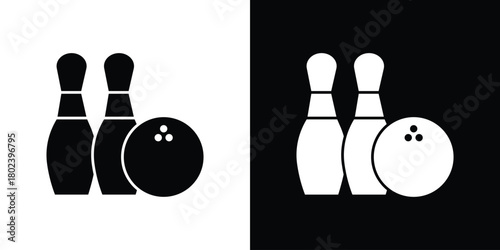 Bowling icon Isolated. icon for logo, graphic design and more.