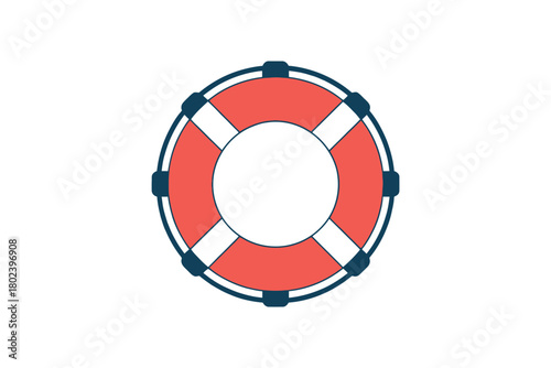 A life preserver ring is depicted on a white background.
