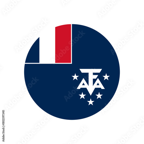 Flag of French Southern and Antarctic Lands or TAAF, France