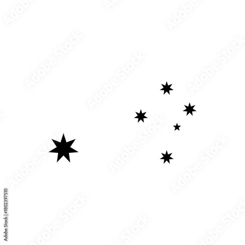 Australian black Stars emblem. Australia flag element