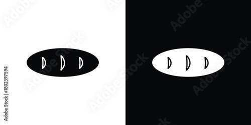 Bread loaf icon Isolated. icon for logo, graphic design and more.