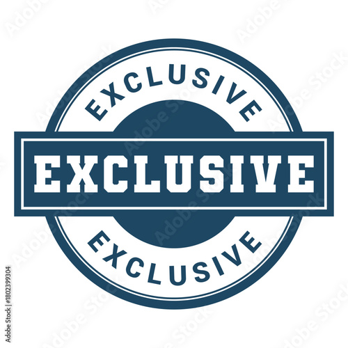 Exclusive rubber stamp seal badge vector