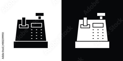 Cash register icon Isolated. icon for logo, graphic design and more.