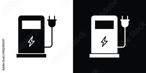 Charging station icon Isolated. icon for logo, graphic design and more.