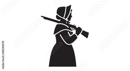 2. Minimalistic pioneer woman silhouette
