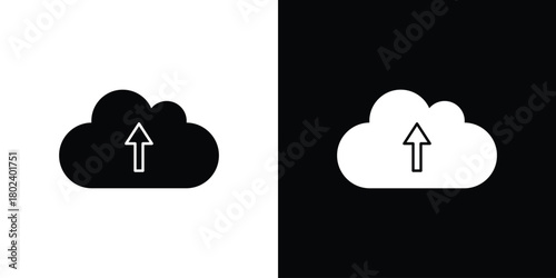 Cloud upload icon Isolated. icon for logo, graphic design and more.