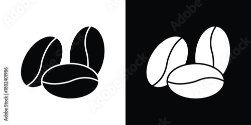 Coffee Bean icon Isolated. icon for logo, graphic design and more.
