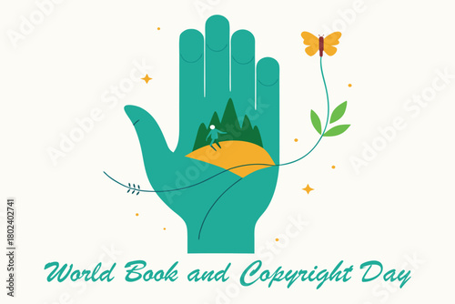 Earth Hand Nature Tapestry Vector