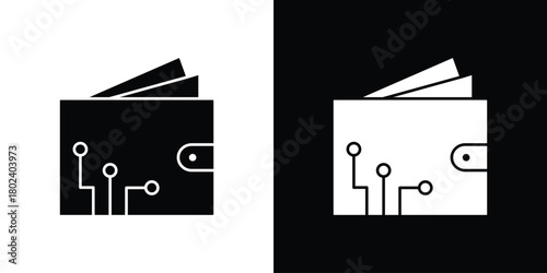 Cryptocurrency wallet icon Isolated. icon for logo, graphic design and more.
