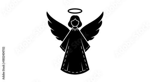 Christmas Angel Silhouette Icon